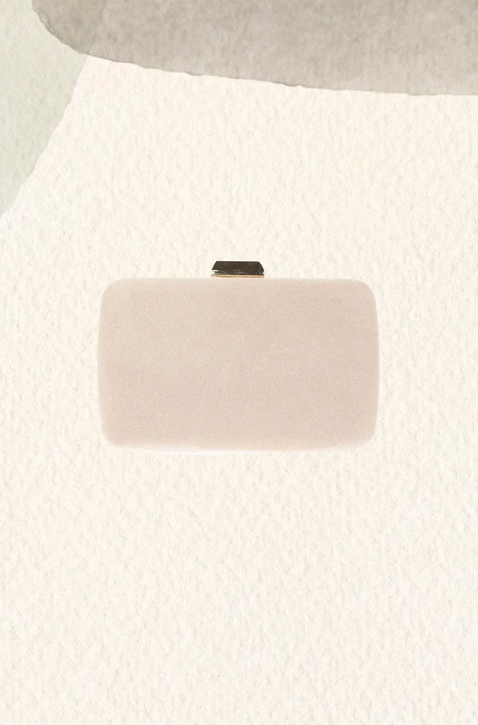 Clutch antelina beige