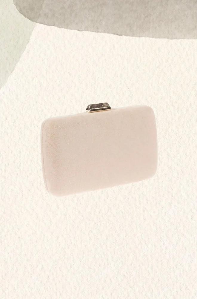 Clutch antelina beige