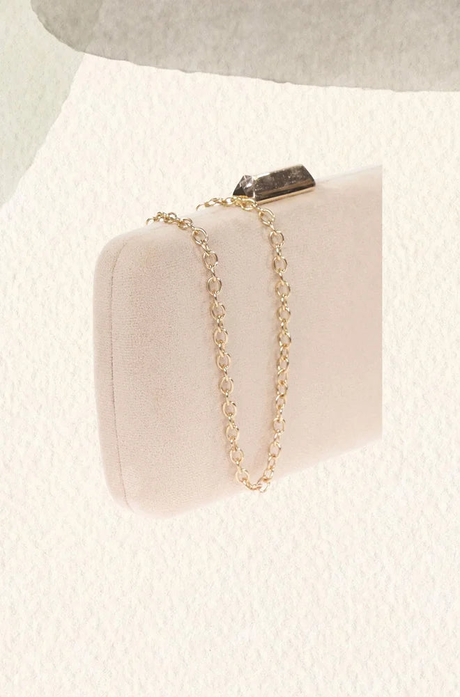 Clutch antelina beige