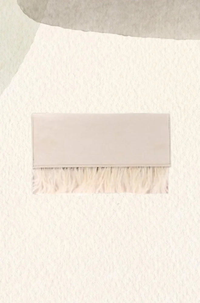 Mapi nude/beige feather wallet