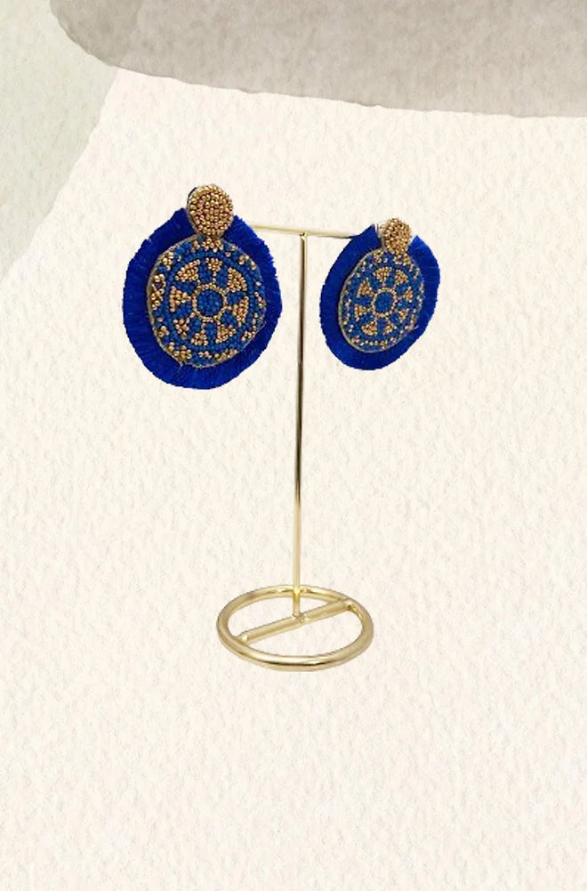 Blue Art Earrings