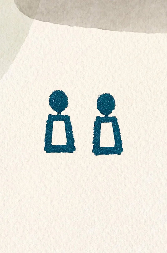 Pendientes Boho verde azulado