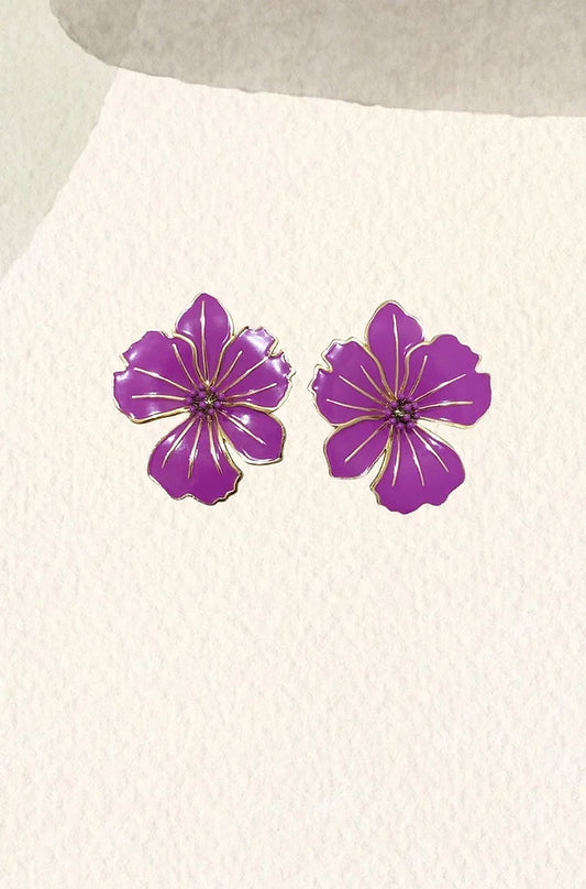 Pendientes Gros Lila