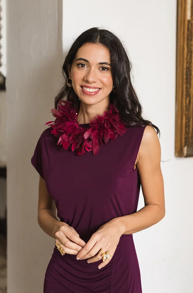 Aura eggplant necklace