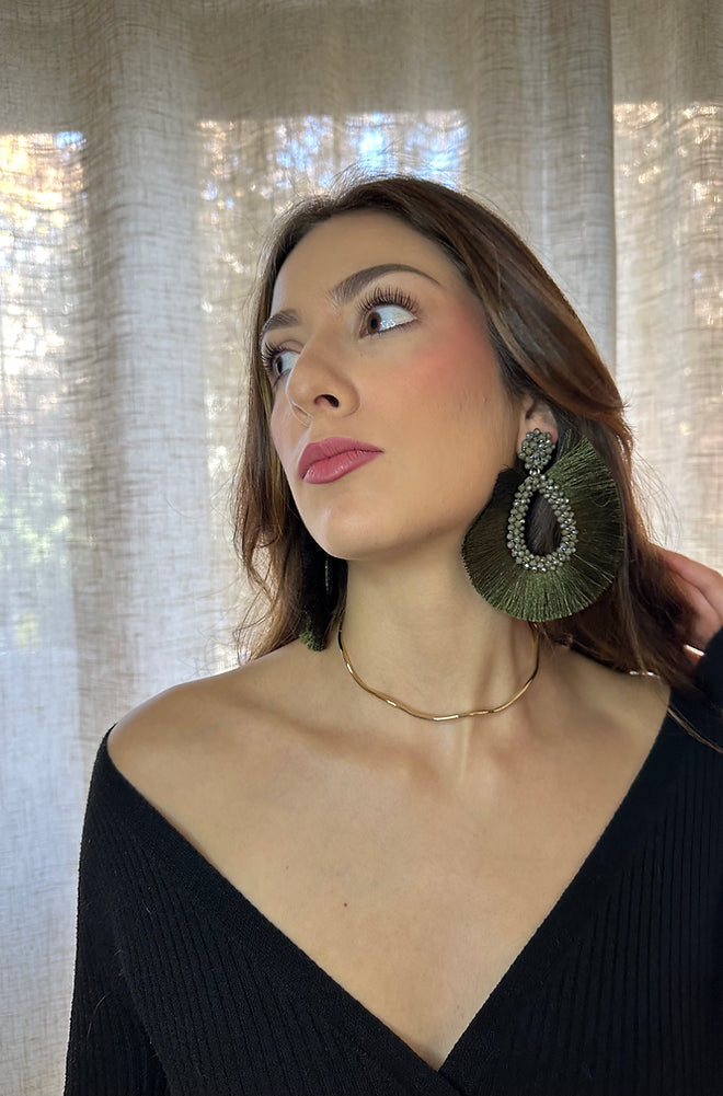 Ingrid green earrings