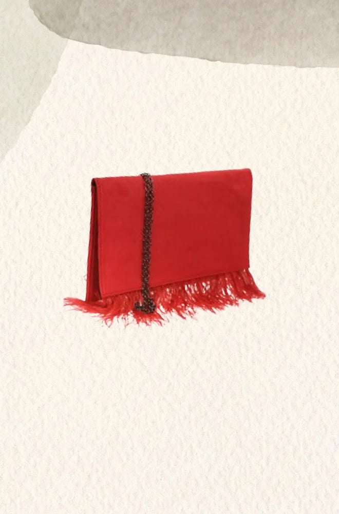Mapi red feather wallet