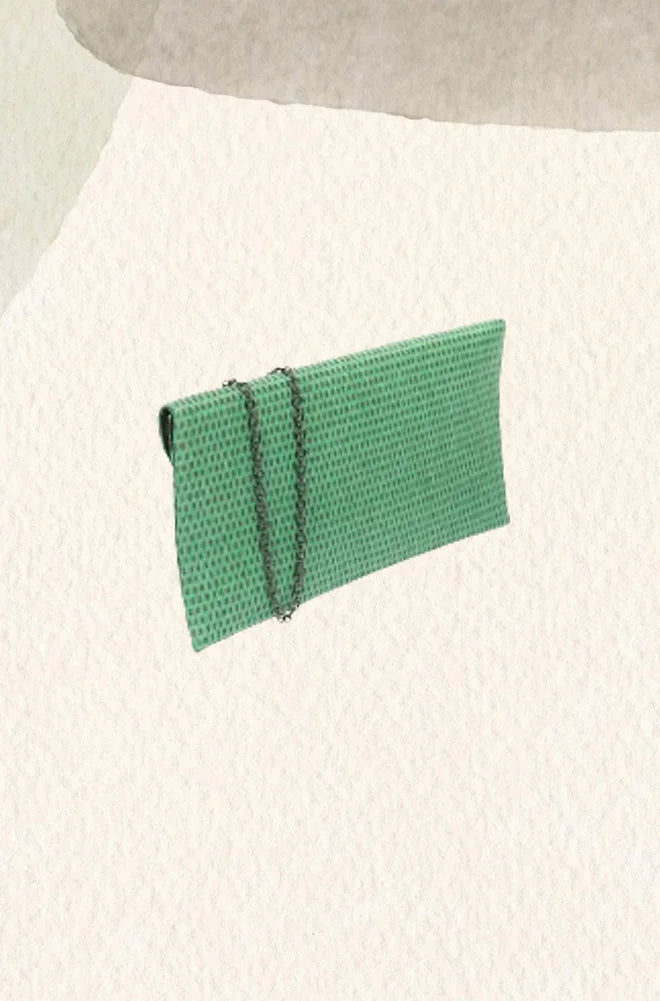 Sobre rafia verde