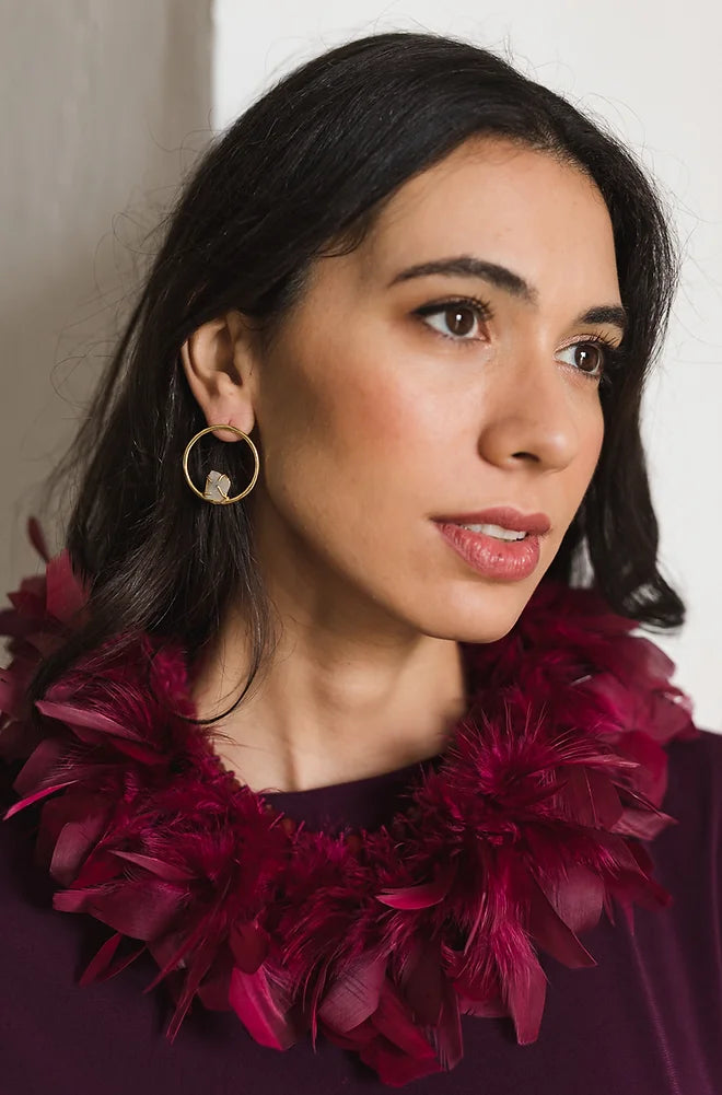 Aura eggplant necklace