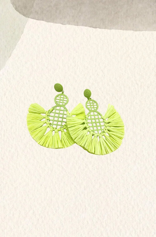 Pendientes Bora Verde agua
