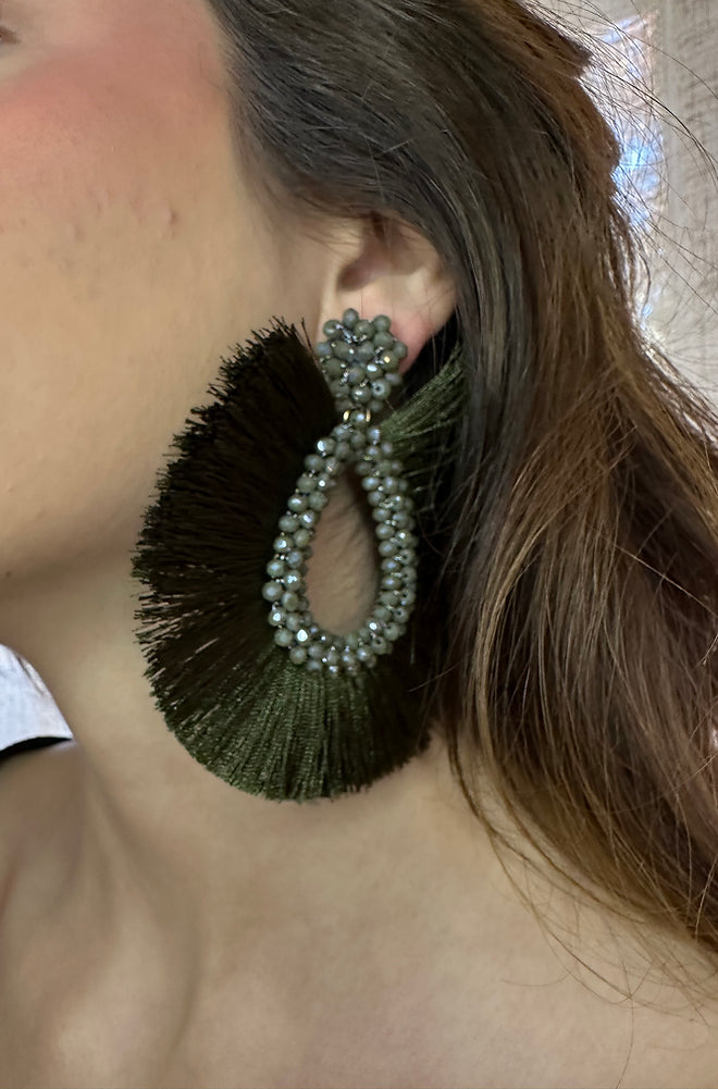 Ingrid green earrings