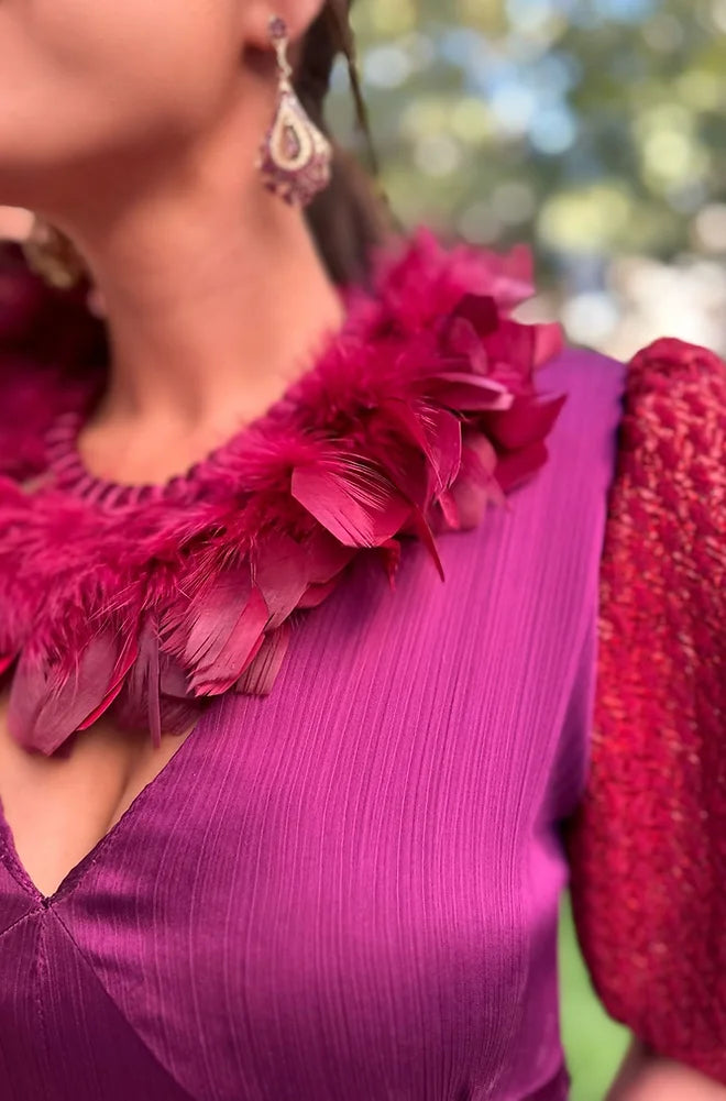 Aura eggplant necklace