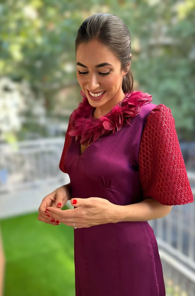 Aura eggplant necklace