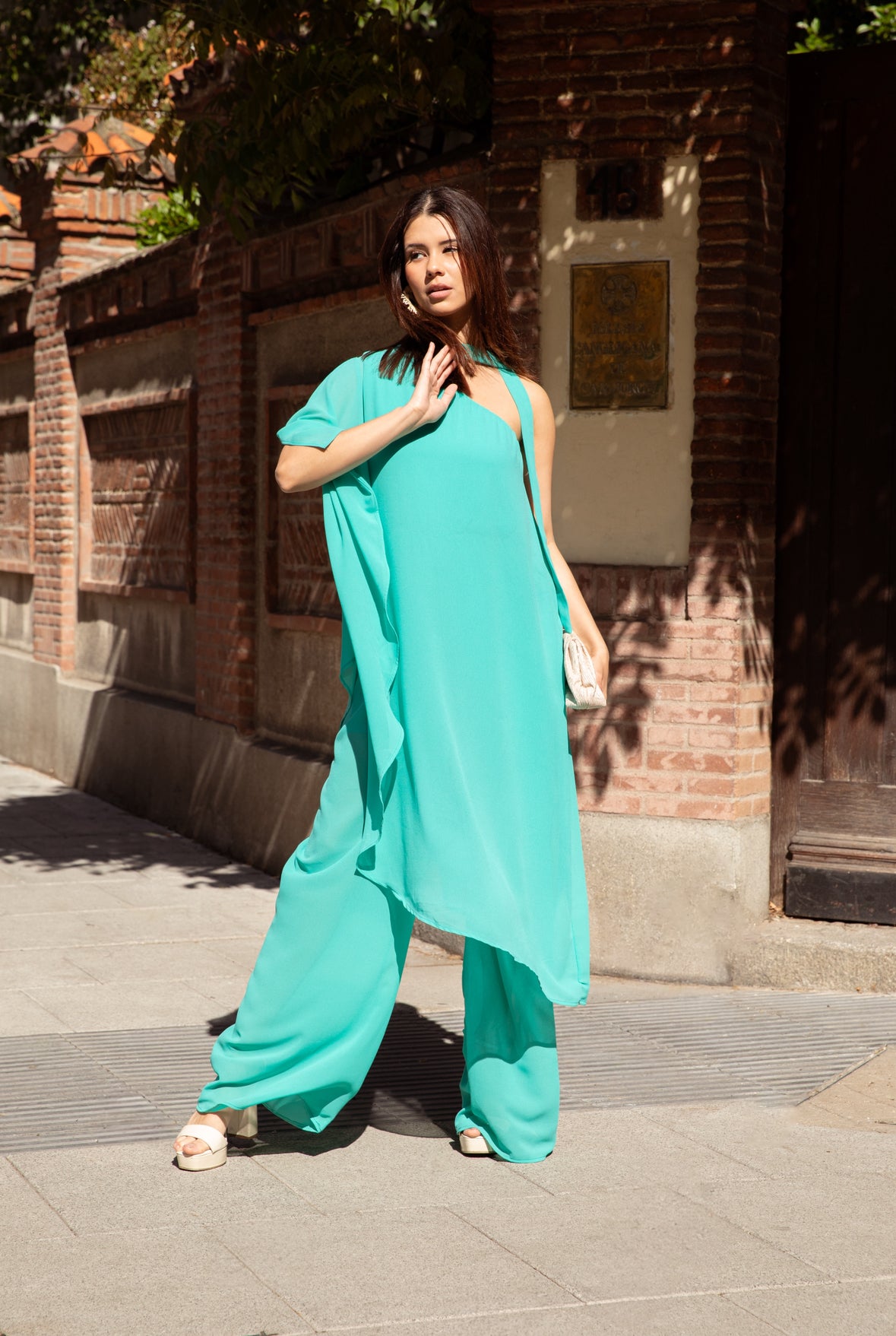 Alina aqua green jumpsuit