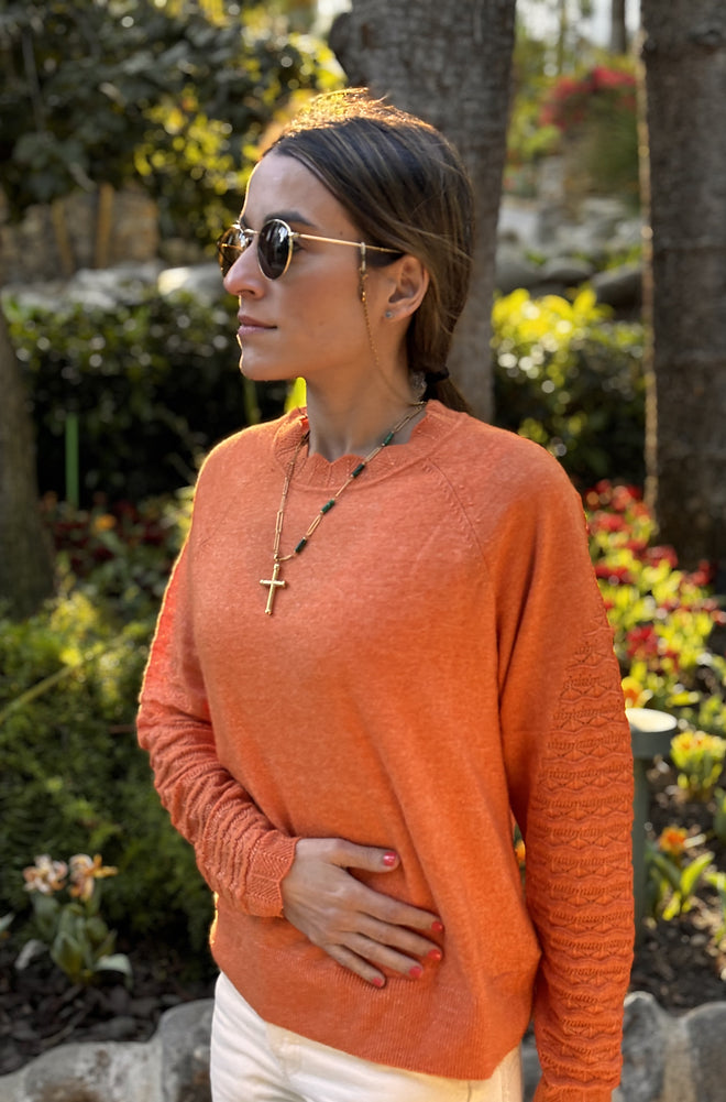 Green cross necklace