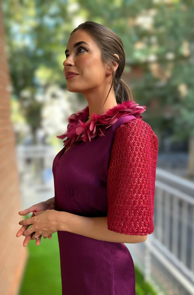 Aura eggplant necklace