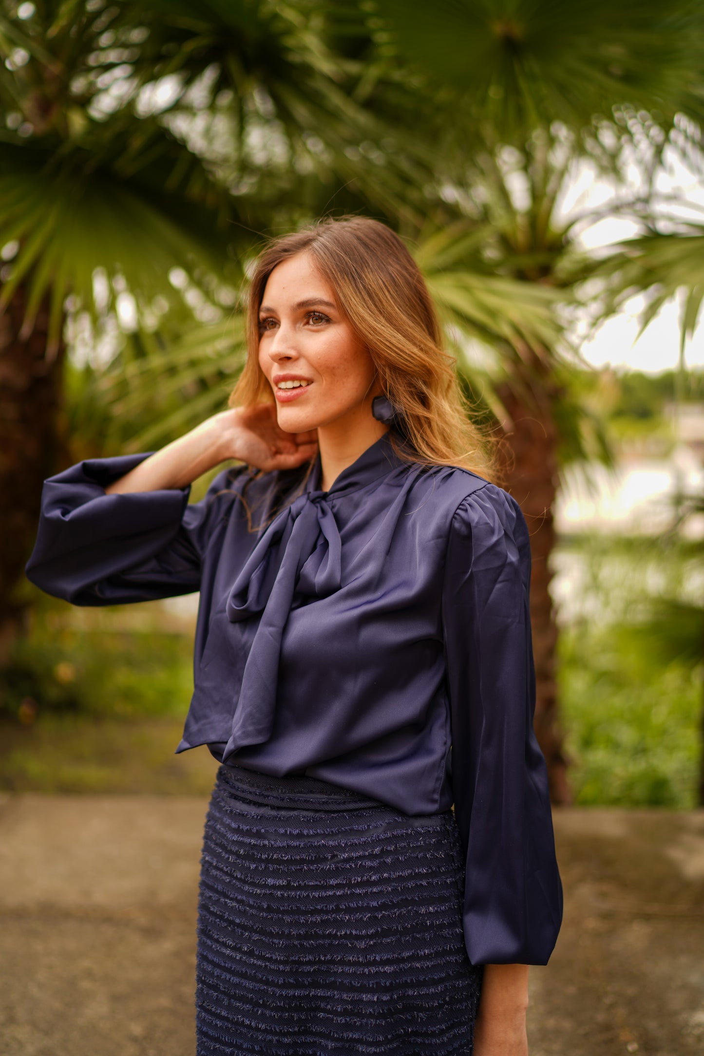 Falda Alma Marino