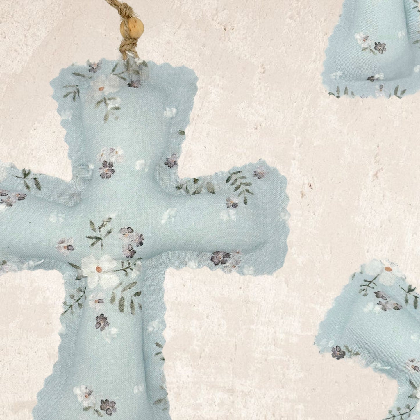 Pack Cross and Medium Medallion Blue Virgin