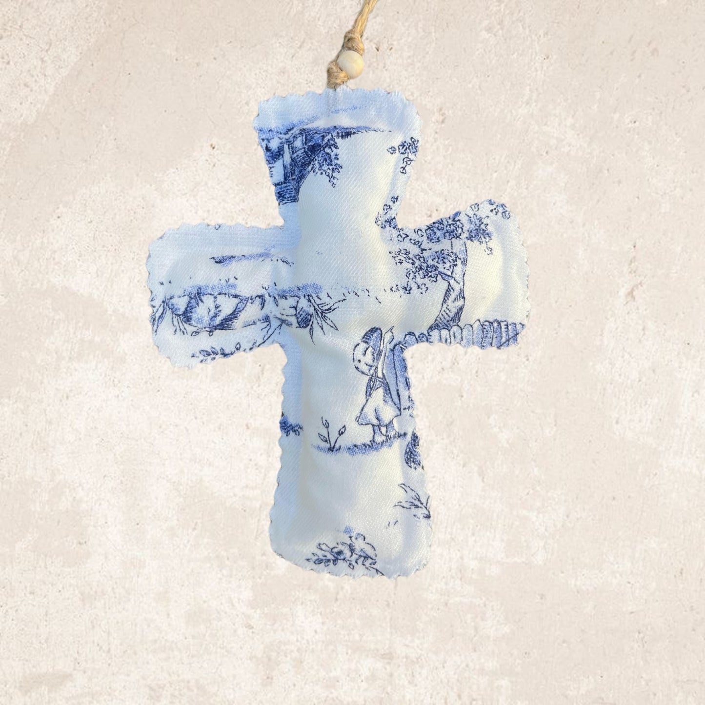 Cruz toile de jouy azul