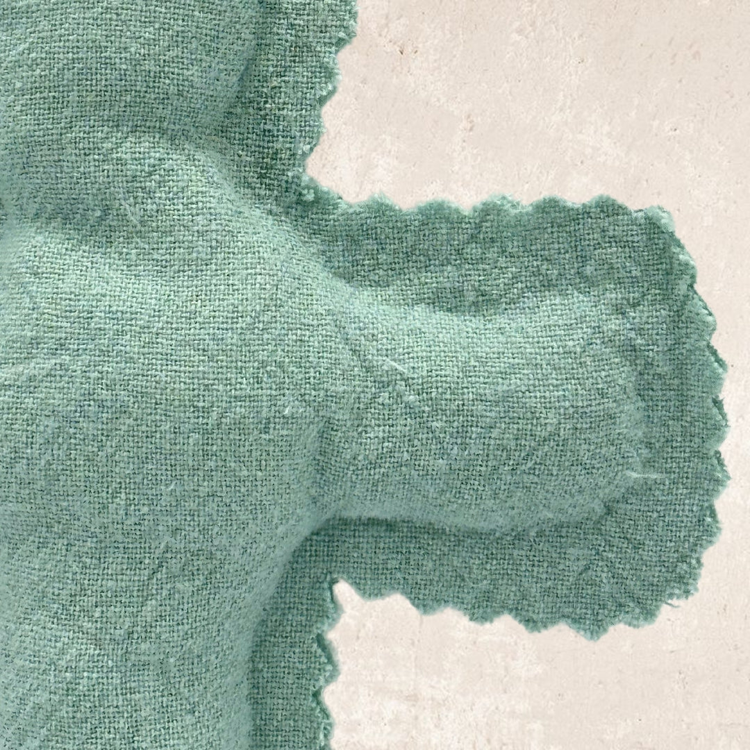 Water green linen cross