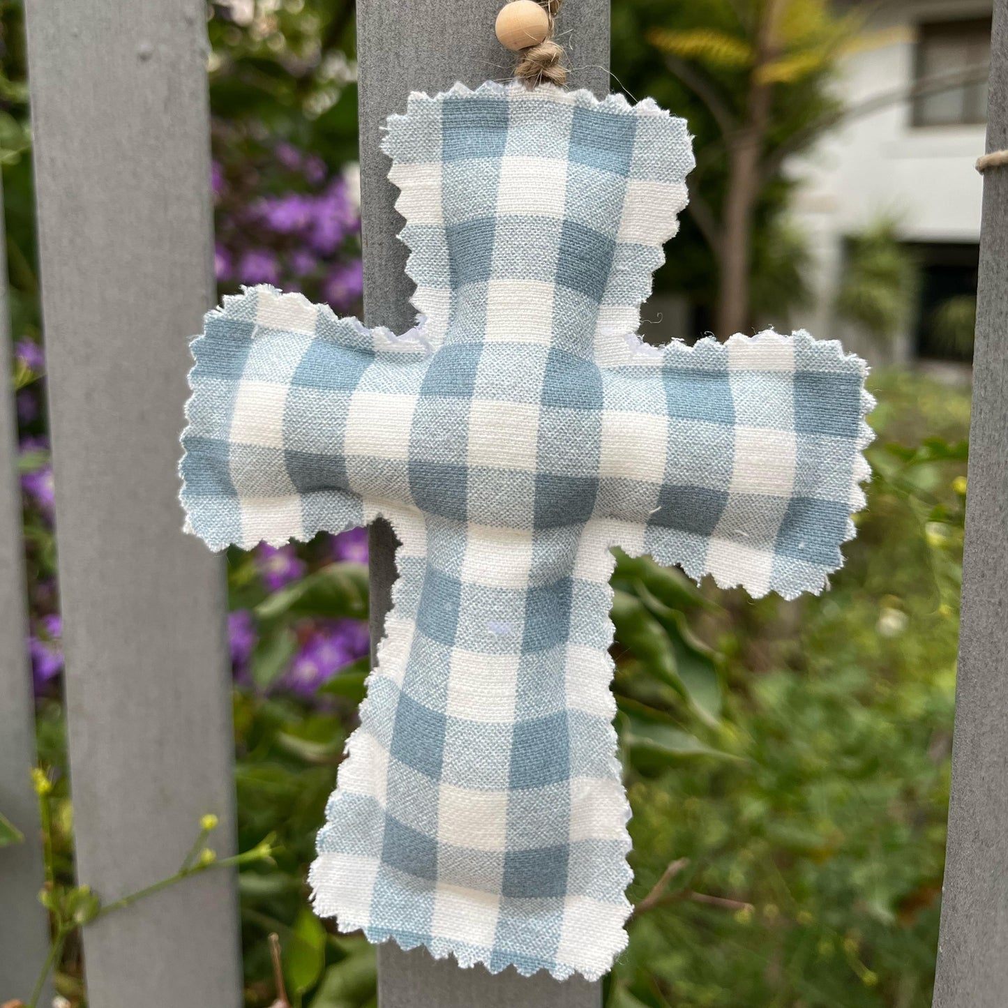 Blue Vichy Cross