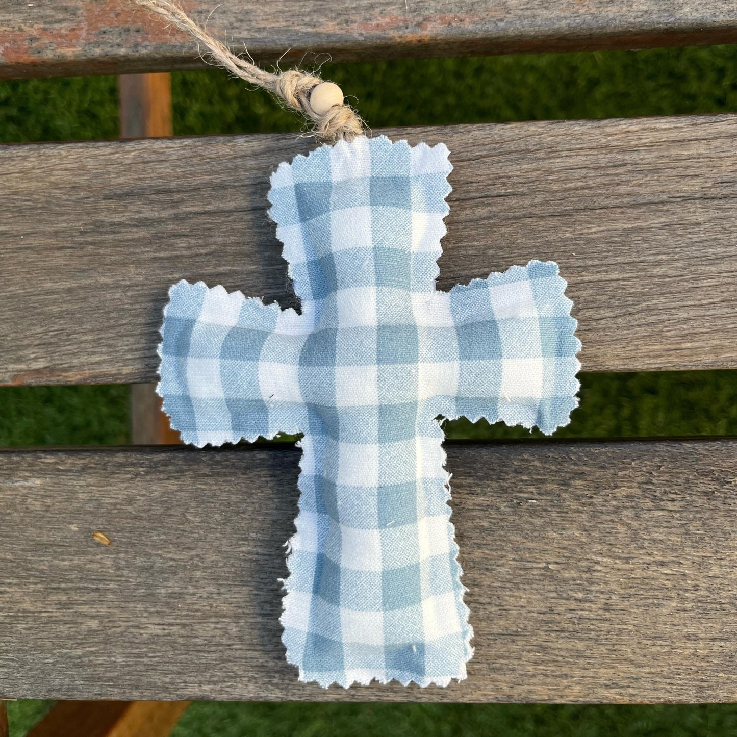 Blue Vichy Cross