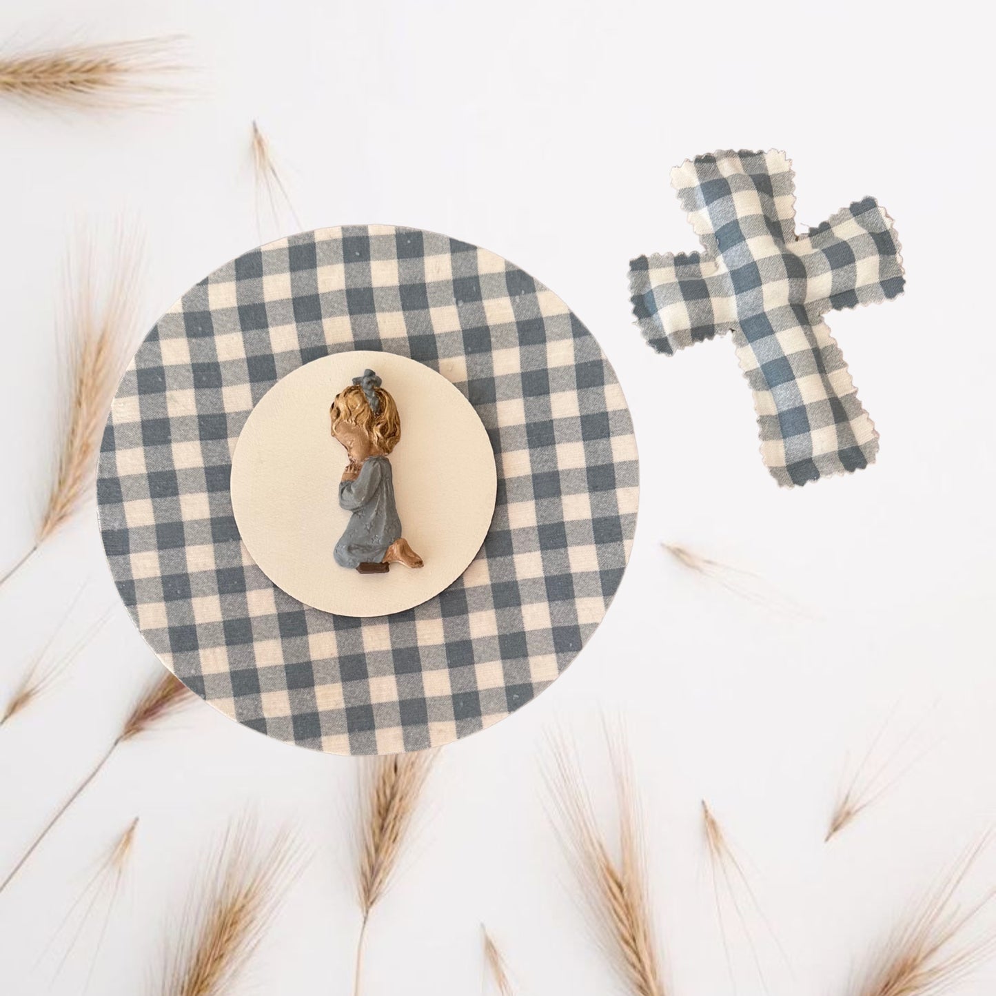 Blue Vichy Cross