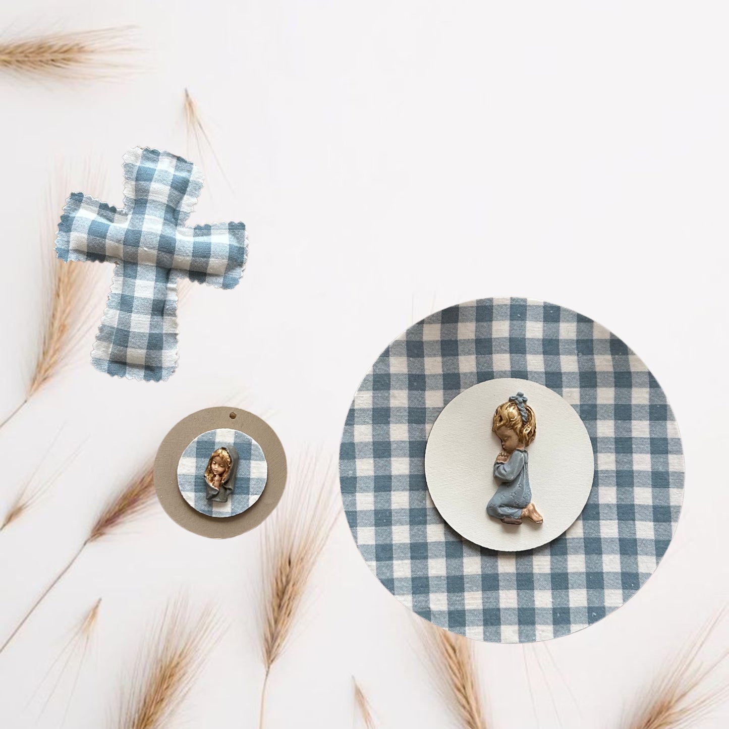 Blue Vichy Cross