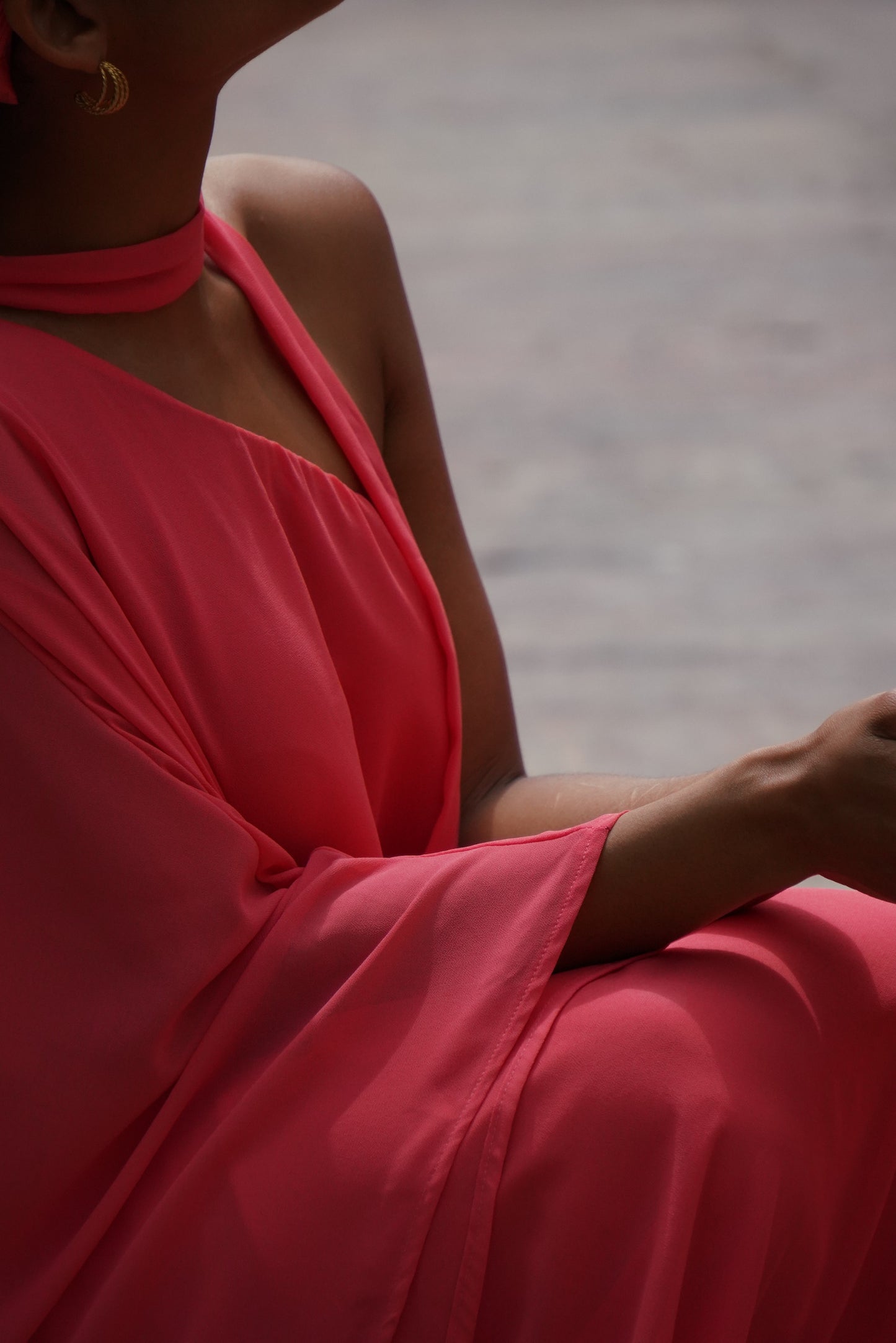 Aria coral dress