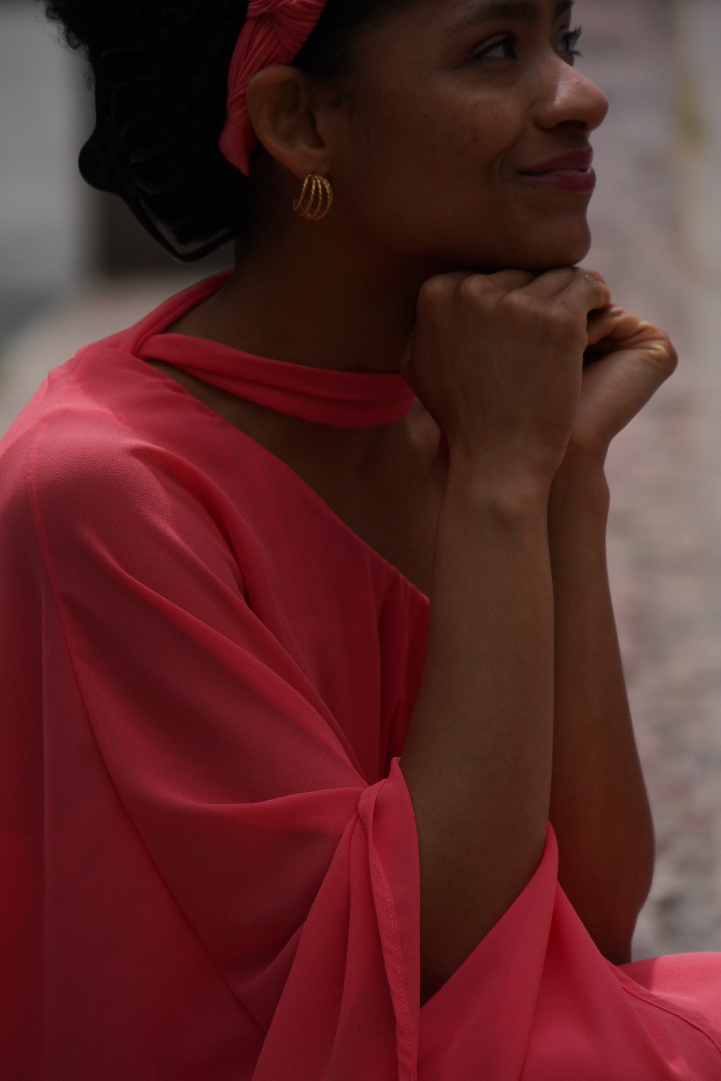 Aria coral dress