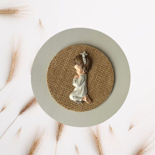 Cuadro niña rezando grande topo