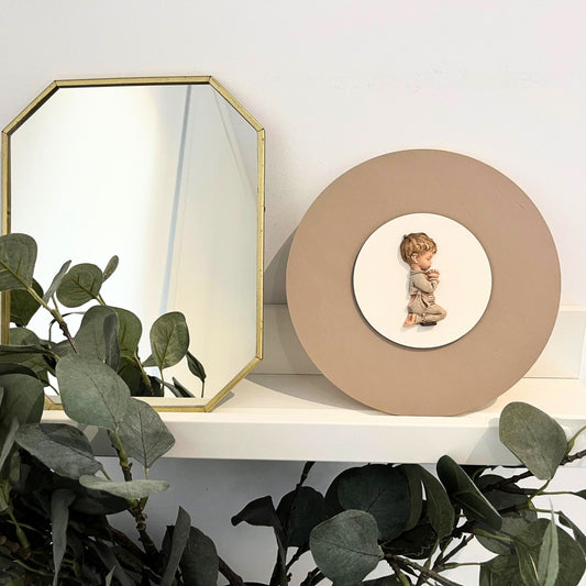 Cuadro niño rezando grande topo