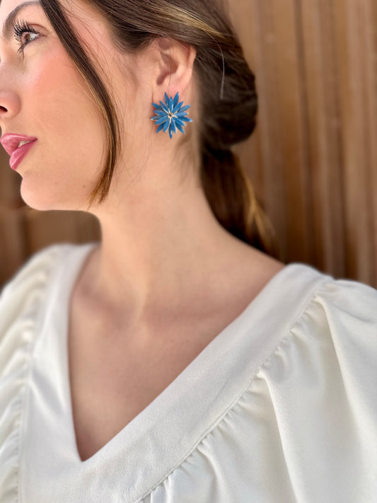 Pendientes Solana azul