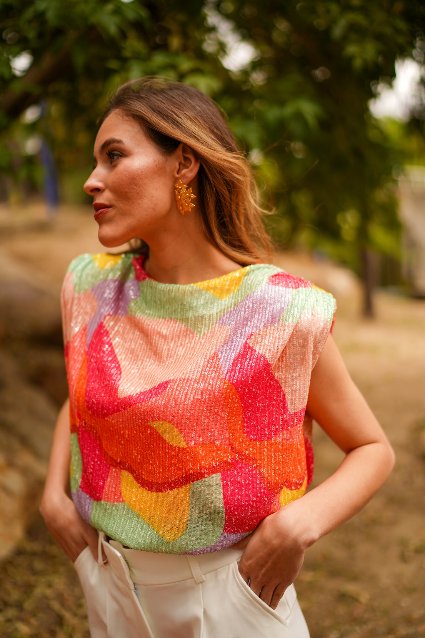 Top Passion Fruit Sequin multicolor