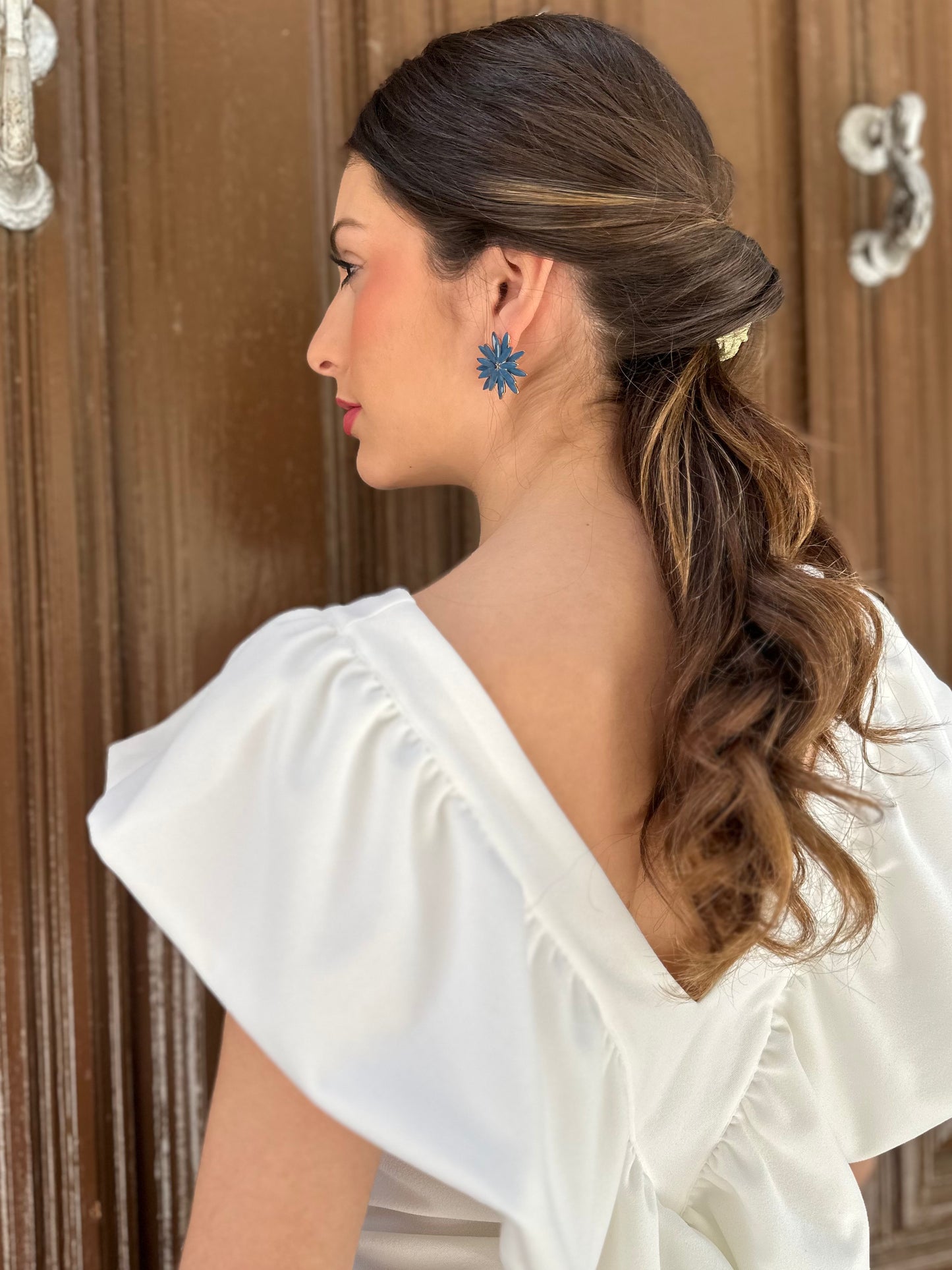 Pendientes Solana azul