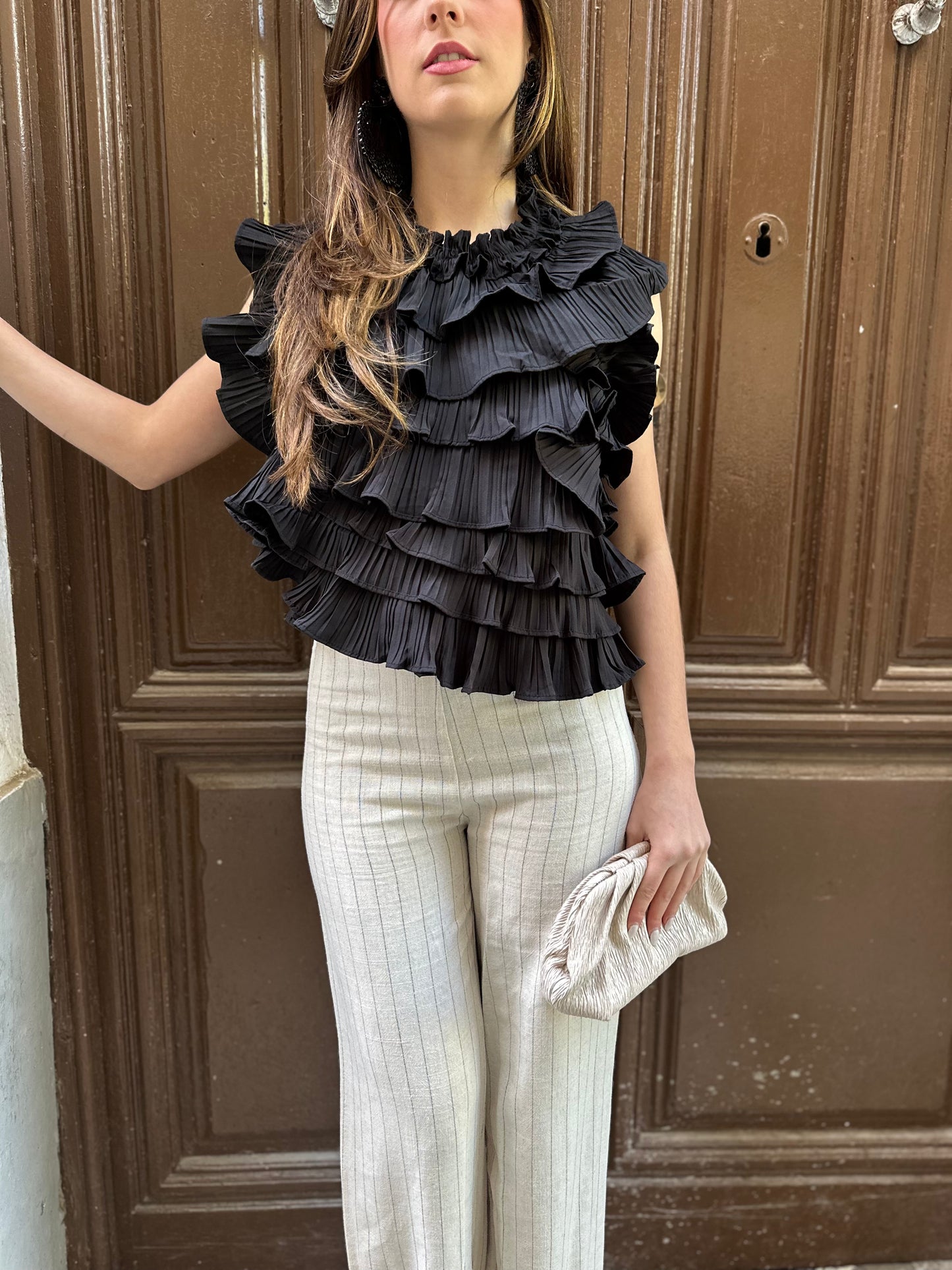 Black Tropic Top