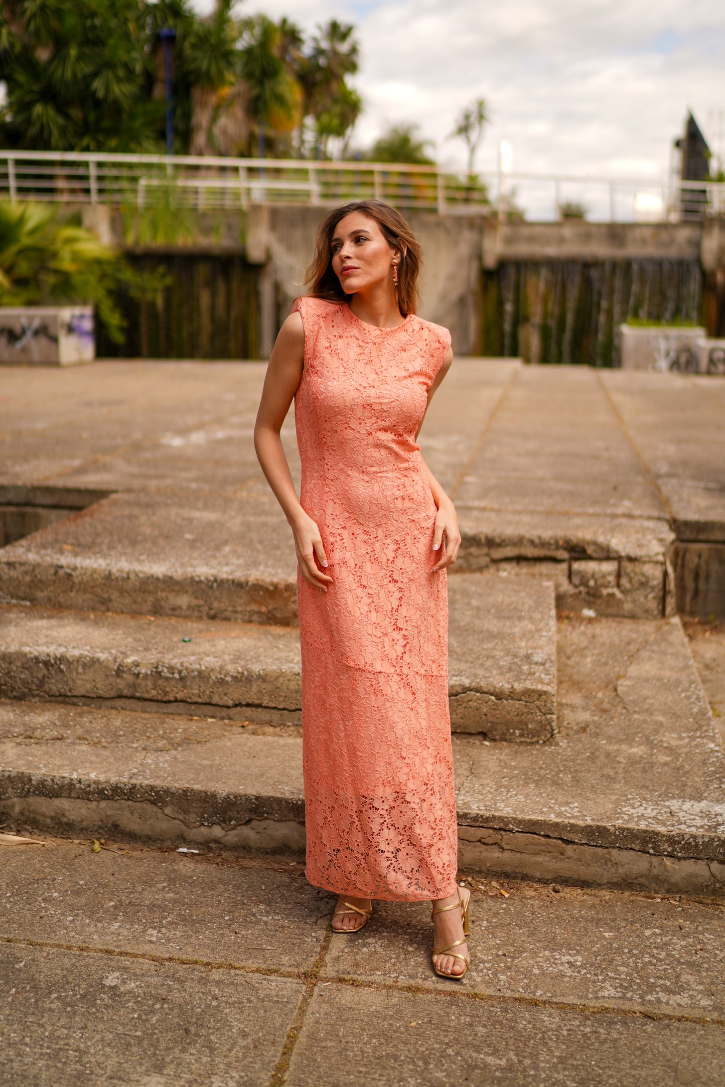 Vestido Bruma coral