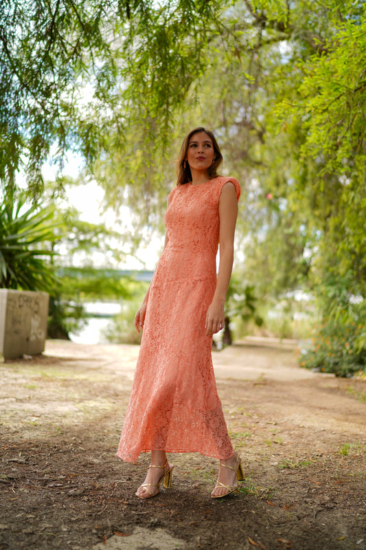 Vestido Bruma coral
