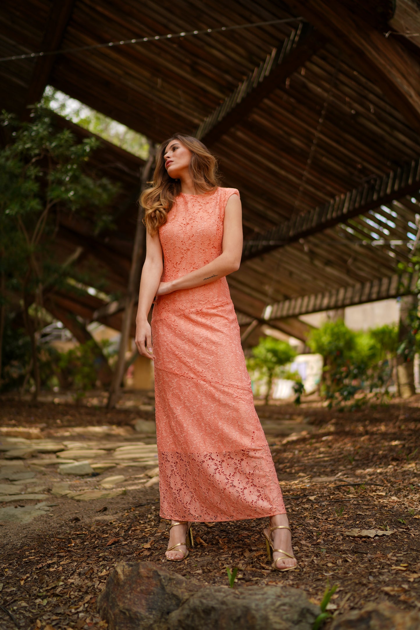 Vestido Bruma coral