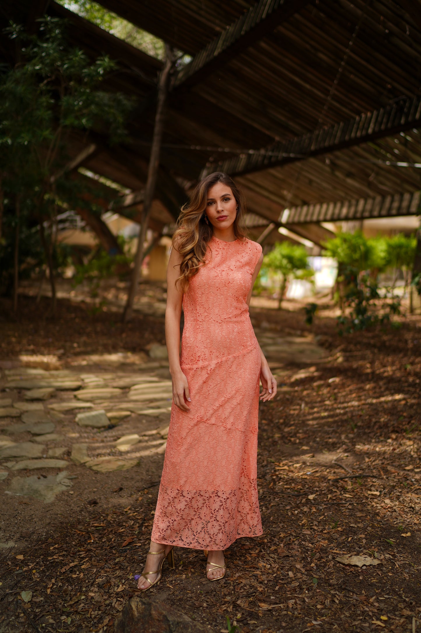 Vestido Bruma coral