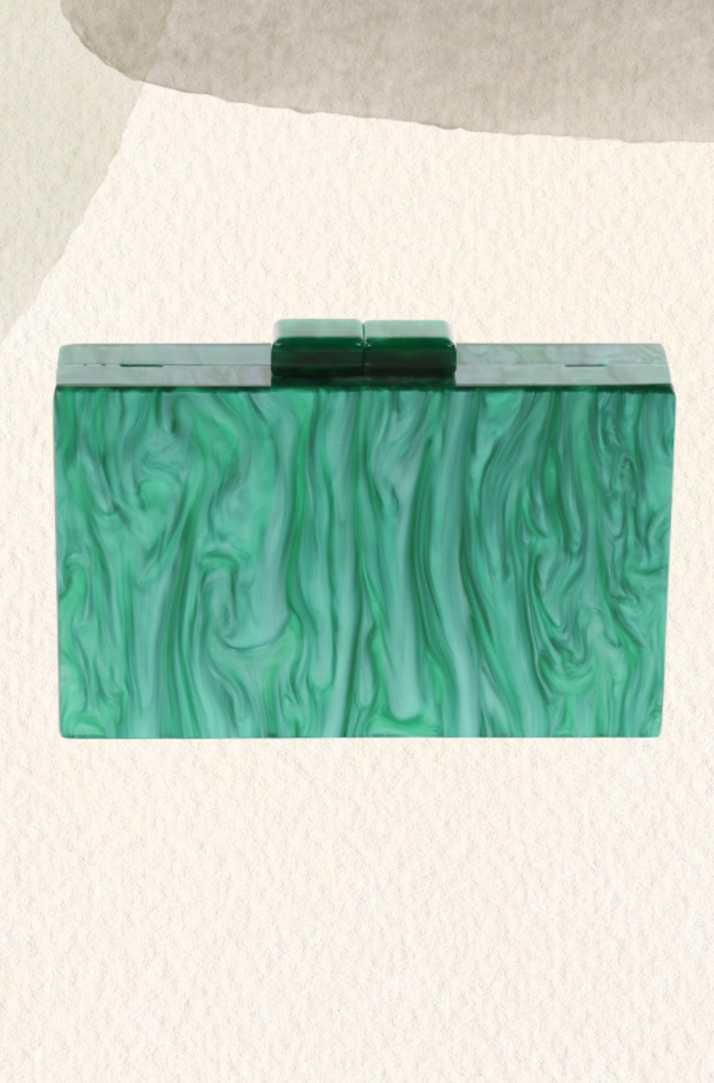Clutch fiesta nacar verde esmeralda