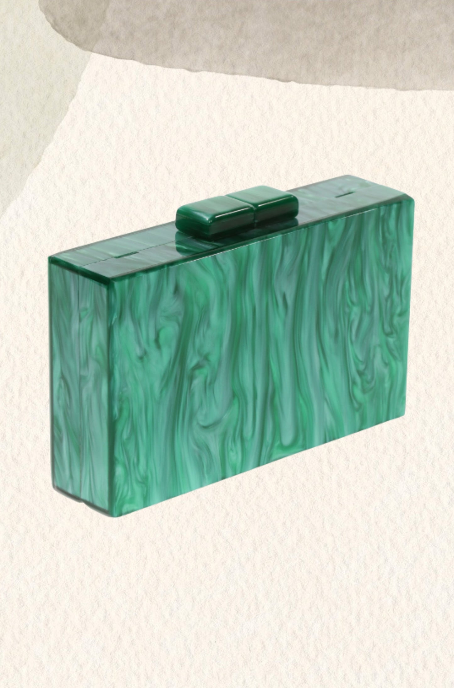 Clutch fiesta nacar verde esmeralda