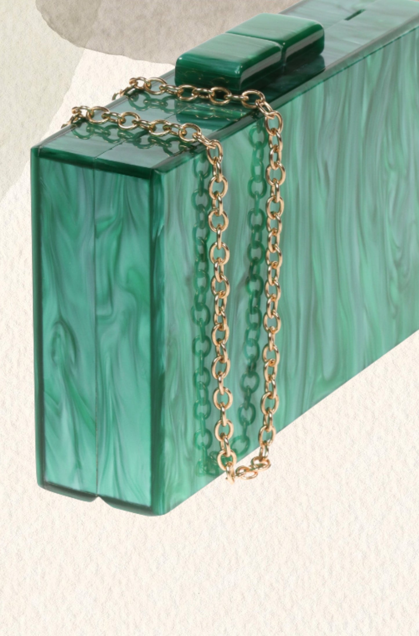 Clutch fiesta nacar verde esmeralda