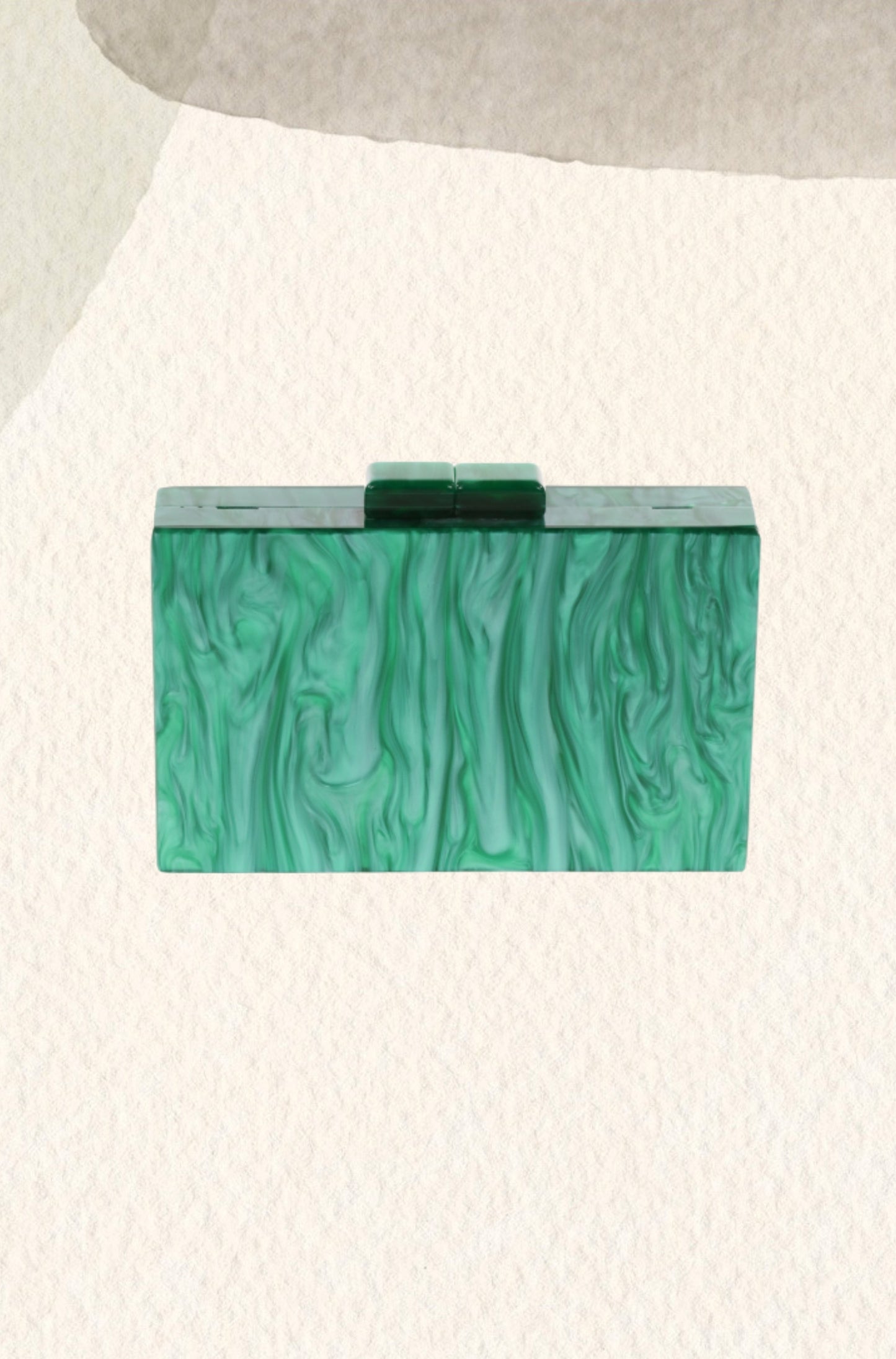 Clutch fiesta nacar verde esmeralda