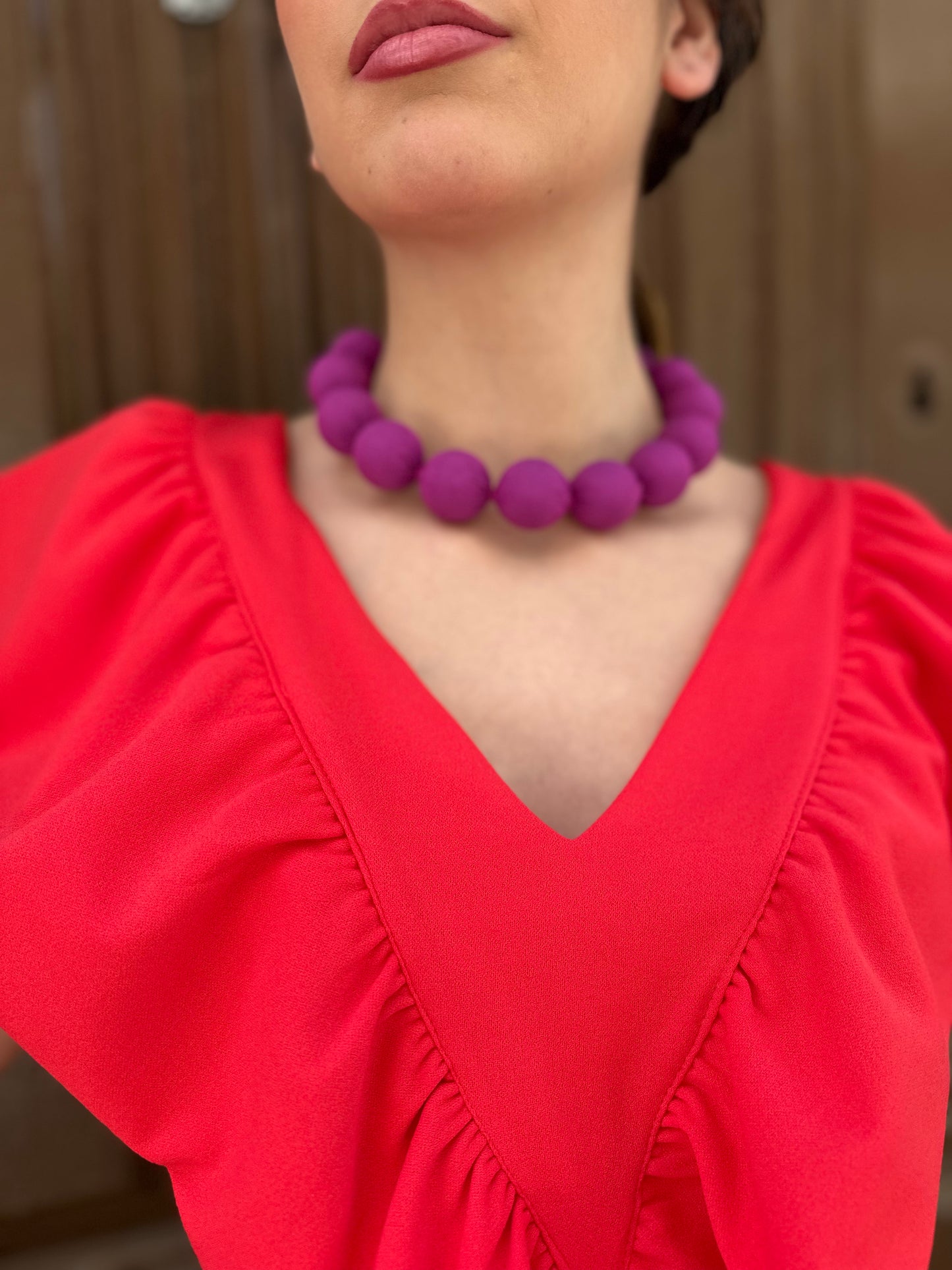 Collar Arena Morado