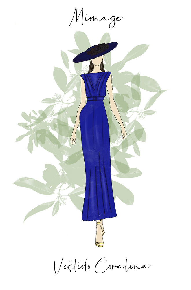 Vestido Coralina azul klein