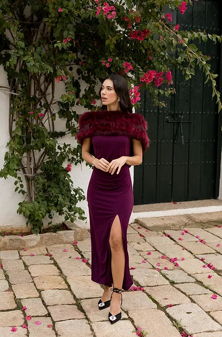 Glam eggplant stole