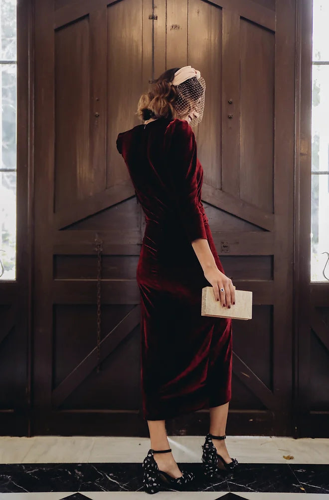 Vestido Lima granate
