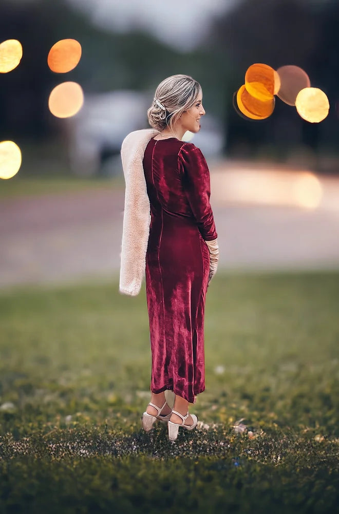 Vestido Lima granate