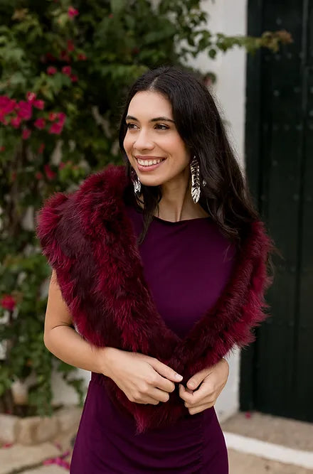 Glam eggplant stole