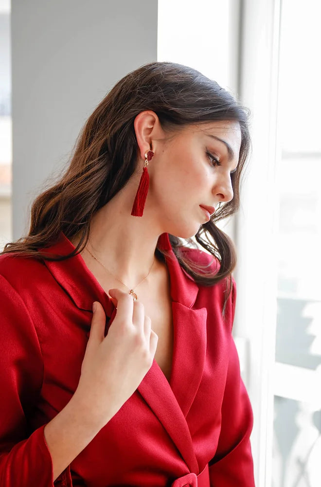 Traje de chaqueta Beatriz granate